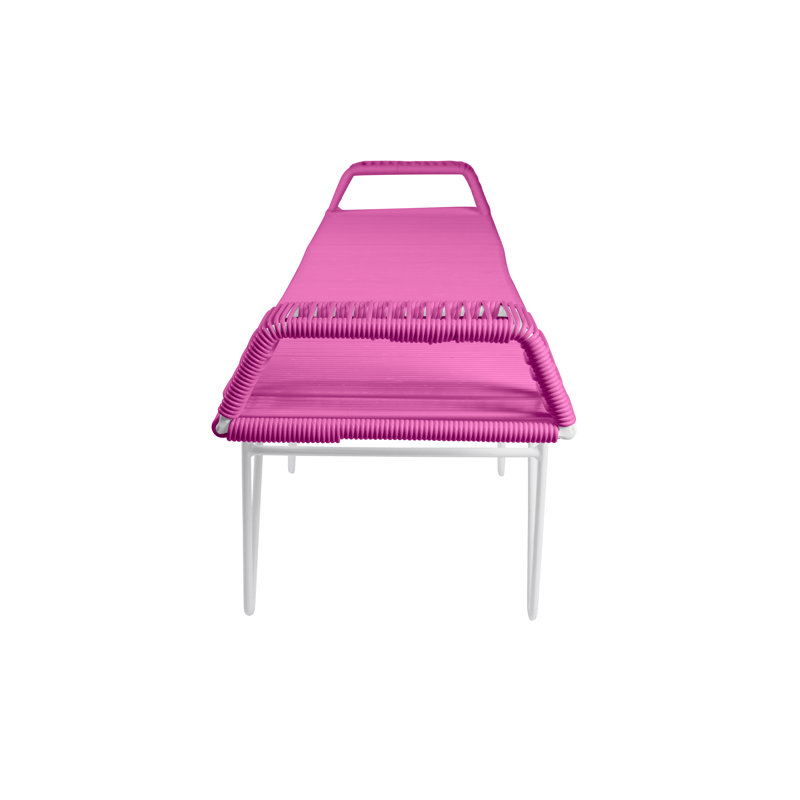 Banc d'intérieur / extérieur fait à la main Pelerin, Rose, Blanc