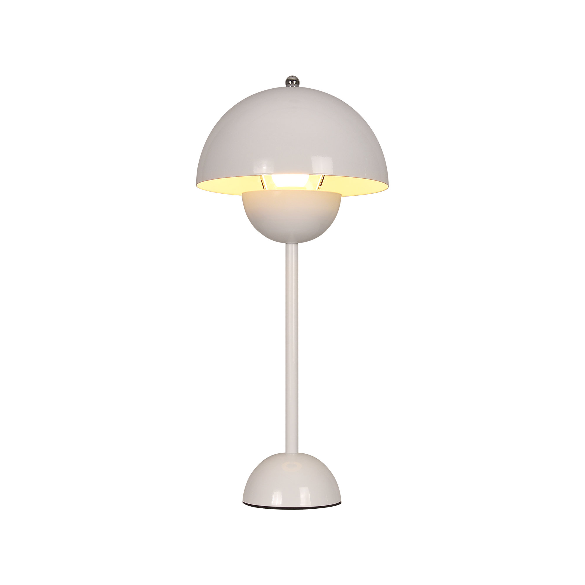 Brunilde Adjustable Metal Table Lamp, White, White