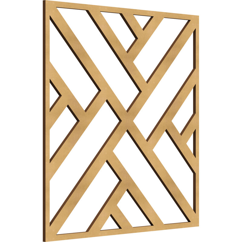 Panneaux muraux décoratifs en bois Killeen, Noyer blanc, H 23 3/8 po x l 23 3/8 po x P 3/8 po