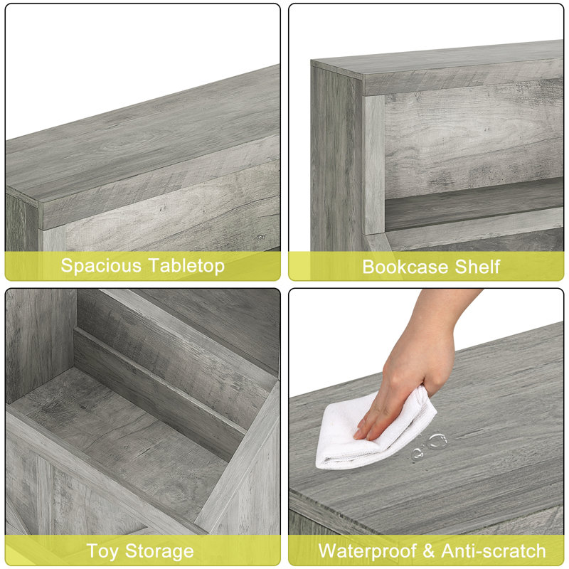Abbylynn 79.8Cm Toy Storage, Grey