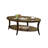 Perth Espresso Oval Coffee Table with Shelf