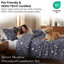 Ensemble de couette réversible Southshore Fine Linens Secret Meadow Blue, en microfibre doublement brossée ultra-douce, 3 pièces comprenant 1 couette et 2 taies d'oreiller King, King/California King-1223729605-1223689306