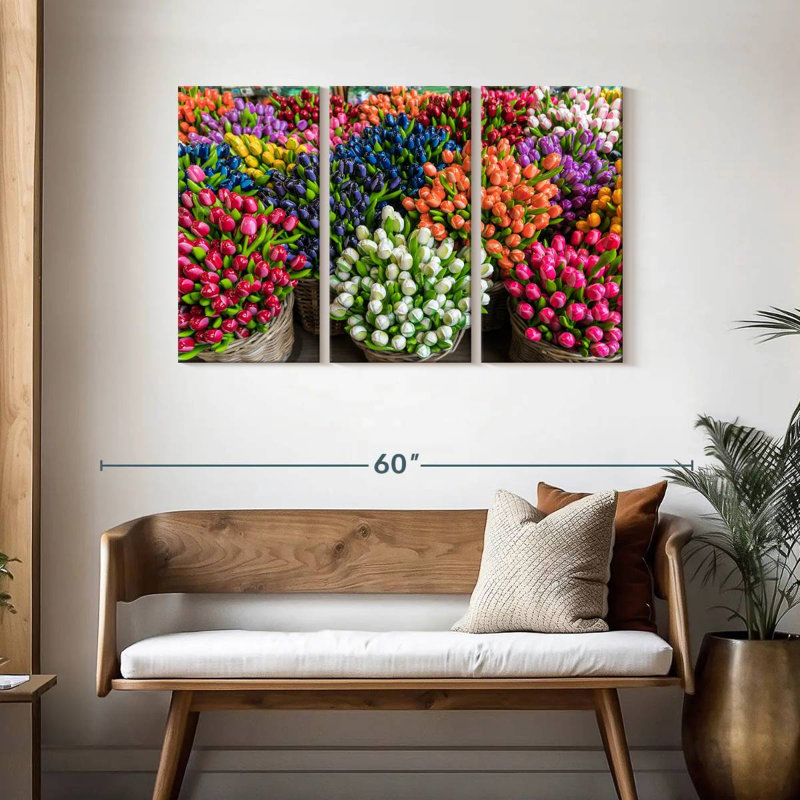 Harnek Tulip Baskets, 28" H x 45" W
