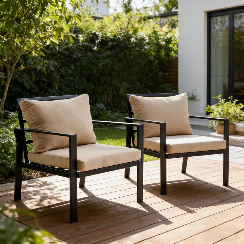 Outdoor Lounge Chair, Beige