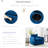 Convertible Sleeper Chair Bed, Blue, High - Quality Foam, And Adjustable For Small Apartment Blue 31 Pullout Comfortable Velvet, Cup Holder Dormitory-1922133016