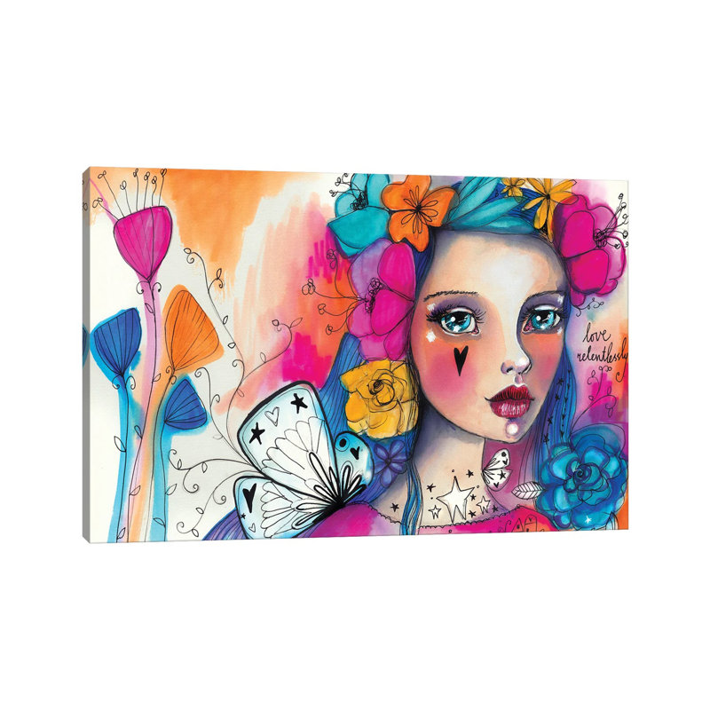 She Blooms V by Tamara Laporte - Print on Canvas, Wrapped Canvas, 30.48 cm H x 45.72 cm W