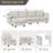 5-Piece L-Shaped Modular Sectional Sofa-1431732288