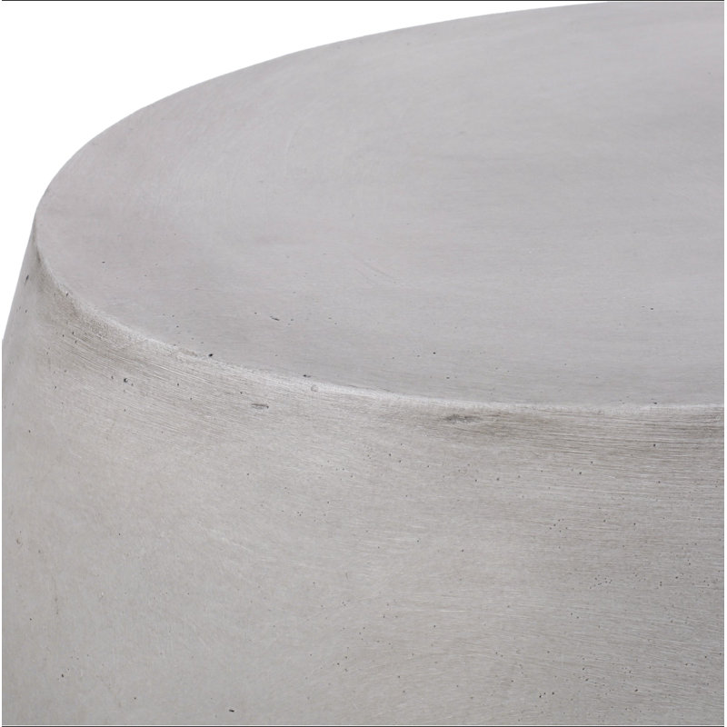 Table d'appoint ovale en béton léger intérieur / extérieur Adgoheid, Gris