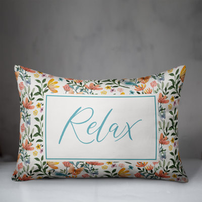 Floral Outdoor Reversible Throw Pillow