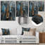 «Blue Gray Music Instument Saxophone», reproduction d'art mural-439446208-439446334