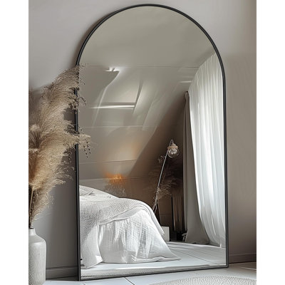 Full Length Mirror, Oversized Floor Mirror With Stand For Bedroom, Living Room Cloakroom, Arch Style