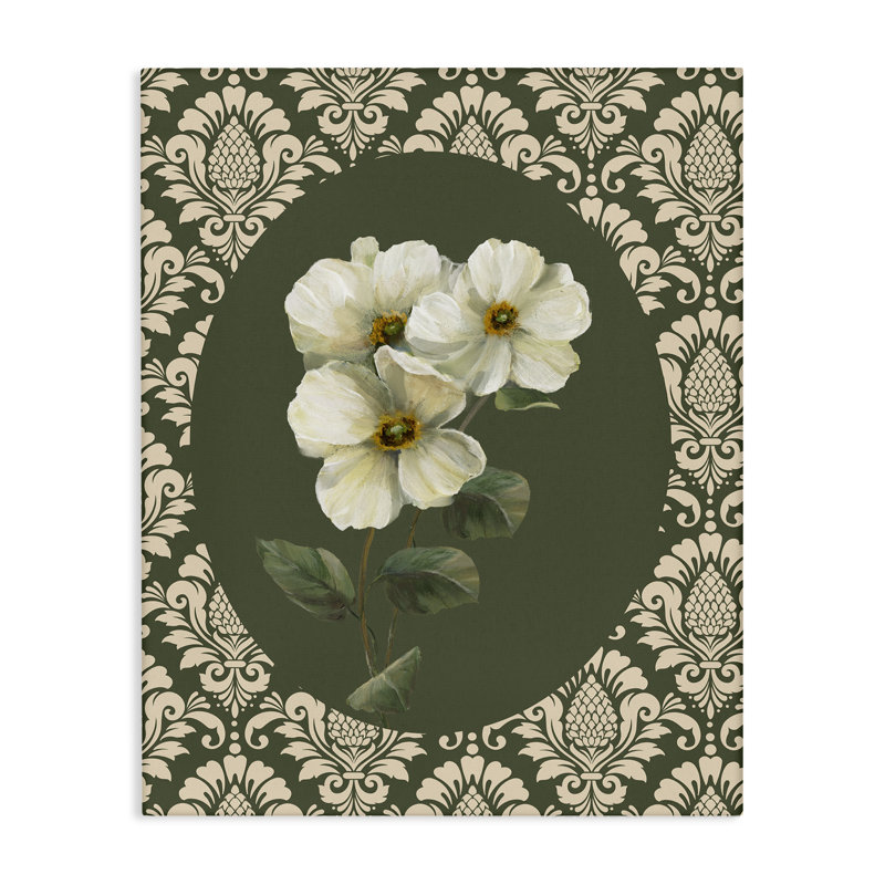 Toile Fancy Lace Flowers, design par Nan, H 20 po x l 16 po
