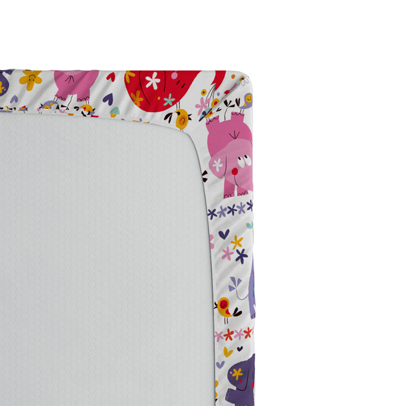Microfiber Floral Fitted Sheet, Twin Fitted Sheet