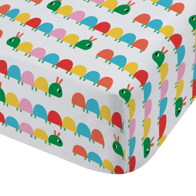 Curious Caterpillar Fitted Sheet, Cot Bed / Toddler (70 x 140cm)