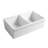 Whitehaus 33” Reversible Double Bowl Fireclay Kitchen Sink: 2-1/2" Lip and Fluted, 2" Lip Front Apron-9354208
