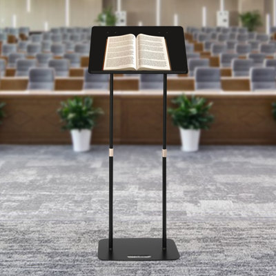 31-51" Height Adjustable Podium Stand Presentation Lectern