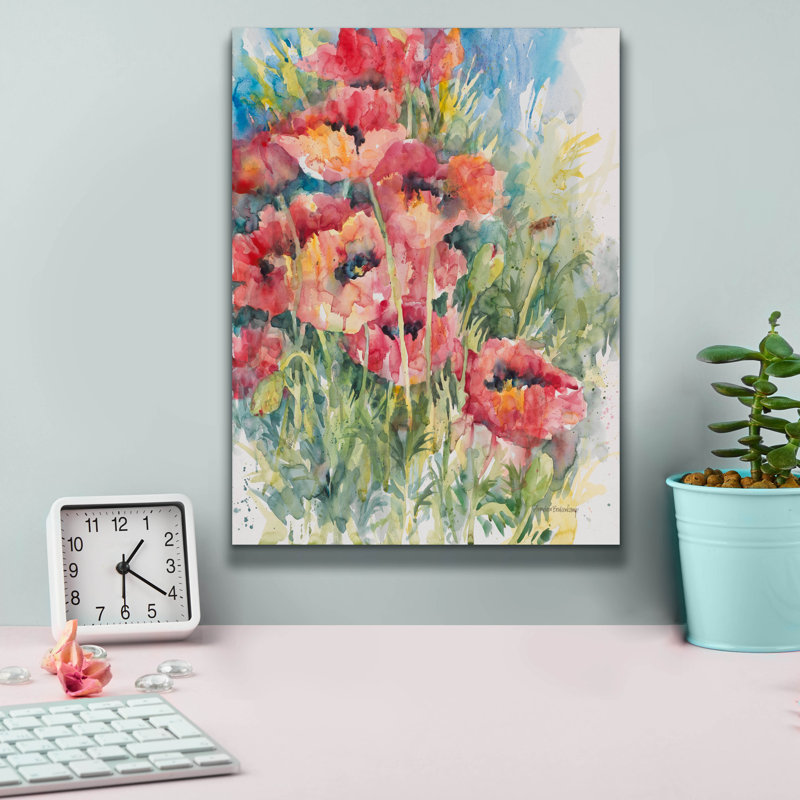 Art mural sur toile Winston Porter «Blooming Blaze» par Annelein Beukenkamp, H 16 po x l 12 po x P 0,75 po