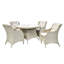 4 - Person Patio Dining Set Umbrella Hole Included Round Table with Cushions Included