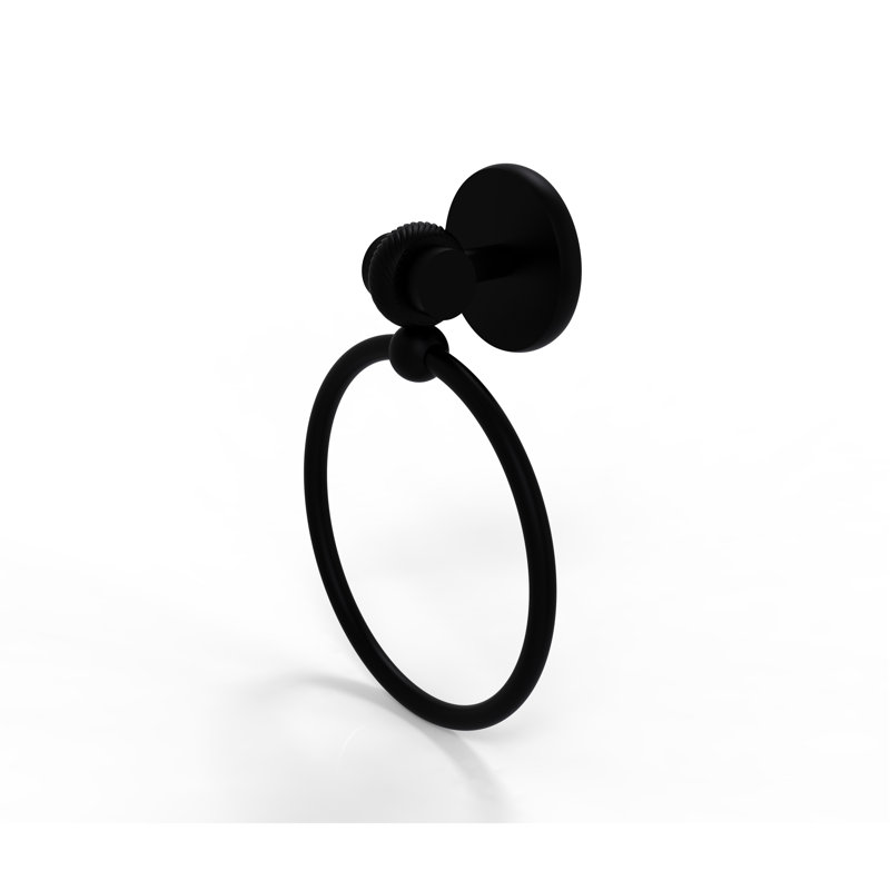 Satellite Orbit Two Towel Ring, Matte Black