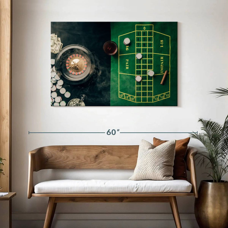 Senne Casino Table Game, 30" H x 45" W