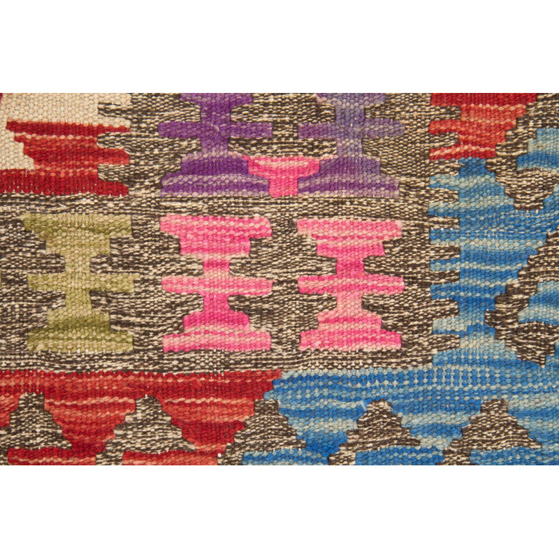 Rectangle 77 cm x 116 cm Geometric Hand Woven Kilim