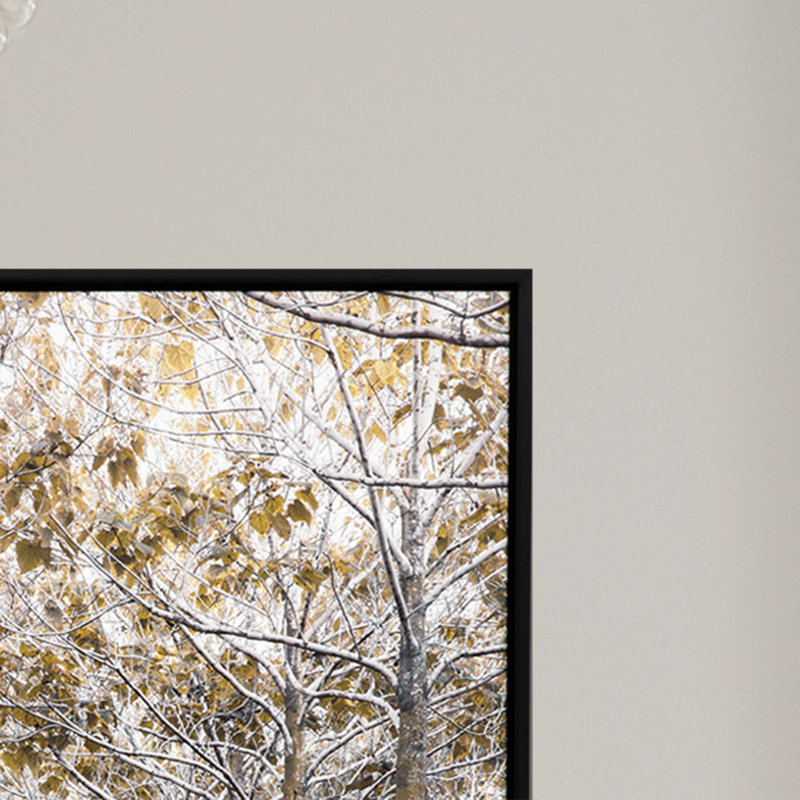 «White Gold», reproduction sur toile encadrée, H 49 po x l 49 po x P 3 po, Cadre noir