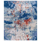 Overdyed One-of-a-Kind Rectangle 8'4" X 10' Hand Knotted Area Rug