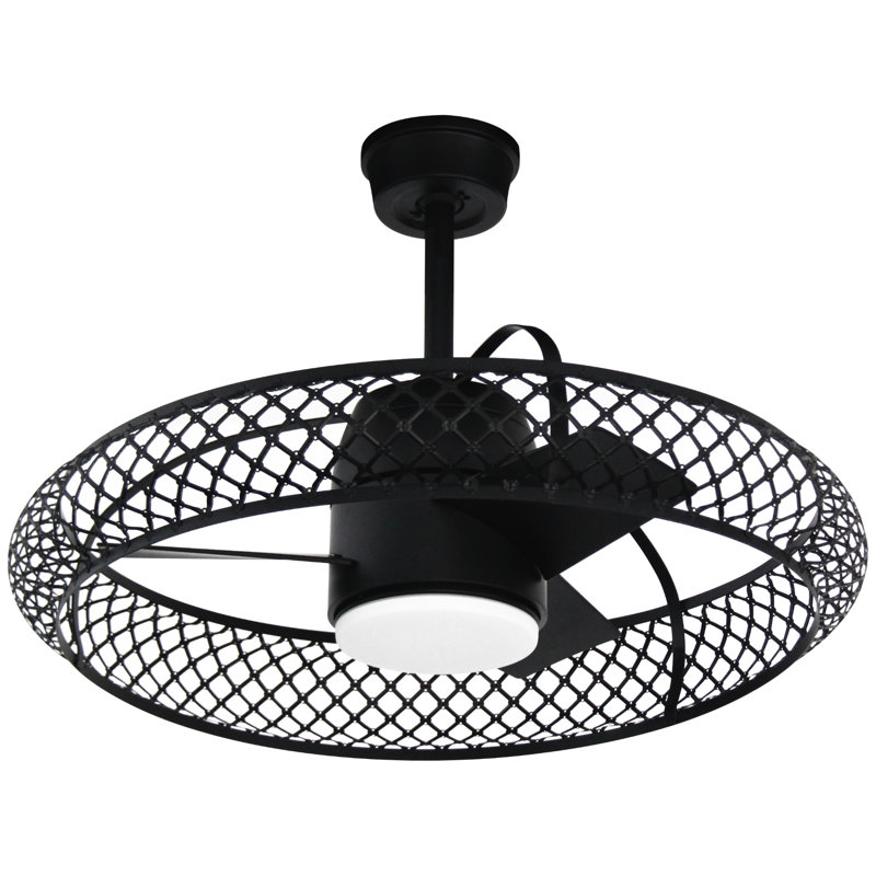Cage à bleuets de 66 cm Ventilateur intérieur/extérieur avec DEL intégrée et télécommande