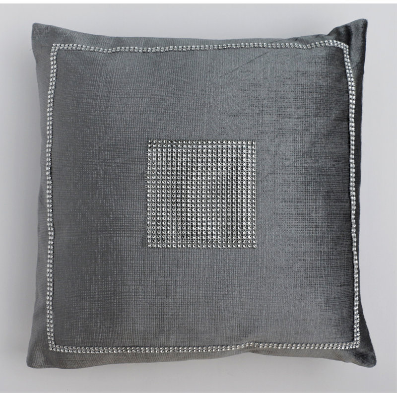 Housse de coussin carrée Dykstra, Gris