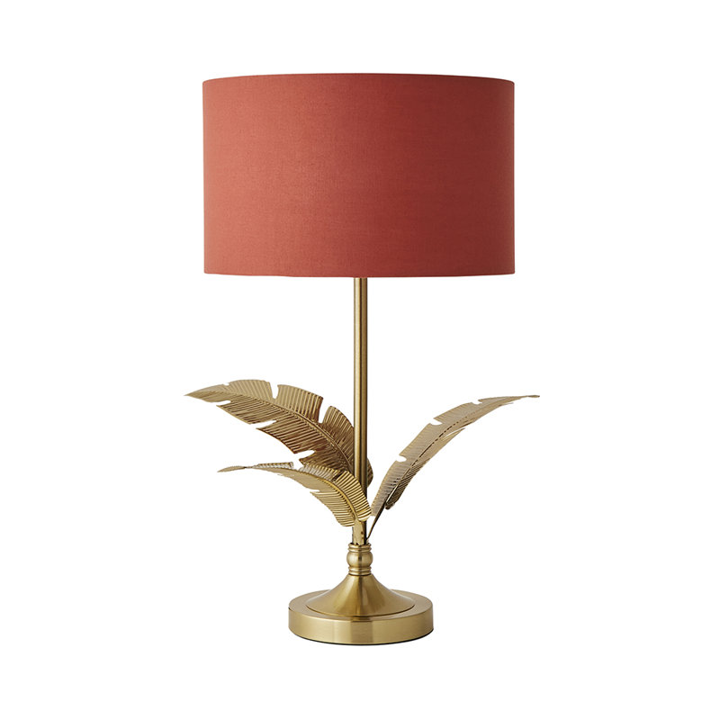 Waynesfield Metal Table Lamp, Cotton / Cotton Blend, Yes, Orange