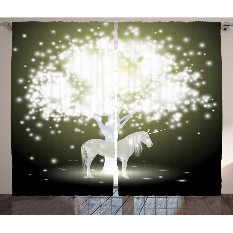 Nikolai Semi Sheer Curtain Pair, 54" W x 90" L