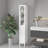 66.92" Tall Bathroom Storage Cabinet With Adjustable Shelves,Slim 1 Doors Freestanding Cabinet With Anti-Tip, Open Compartments, For Home, Small Spaces, Bathroom,Kitchen, Living Room, White