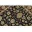 Tapis noir, rouge et beige noué à la main de haute qualité