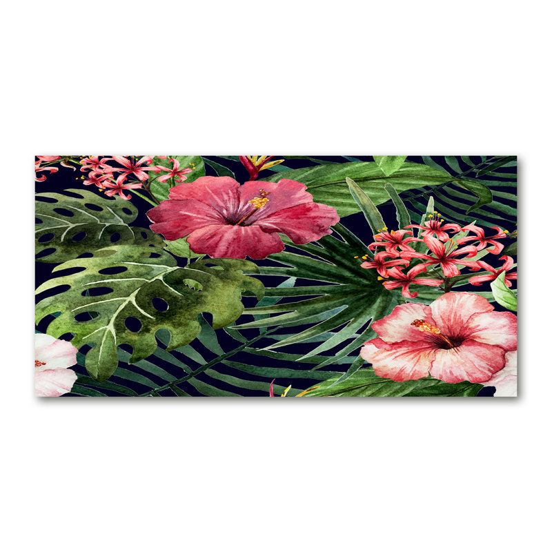 Tropical Flowers - Wrapped Canvas Print