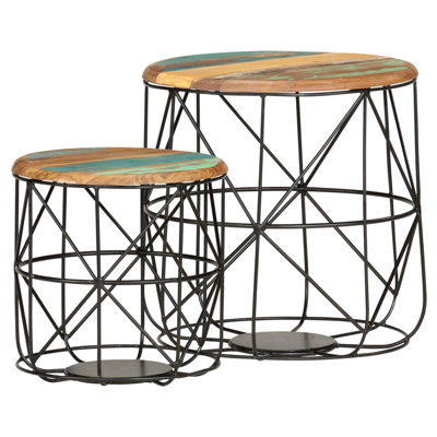 Withrow 2 - Piece Solid Wood Top Living Room Table Set