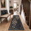 Tapis de couloir noir lavable 2 x 6 Palos Vintage pour tapis de salle à manger-1384622327