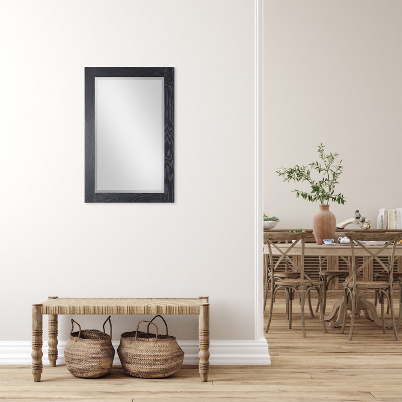 Miroir mural de salle de bain Ivy, 36 po x 24 po, Chêne noir