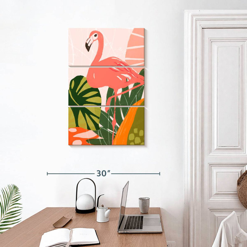 Flamant de jungle Brampt I, H 32 po x l 20 po