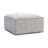 Coerd Taupe Chenille Basketweave Ottoman