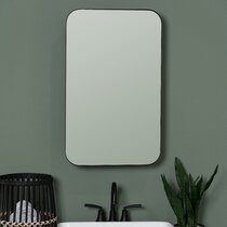 Allare 18.75'' W 19'' H Surface Framed Medicine Cabinet Mirror Adjustable