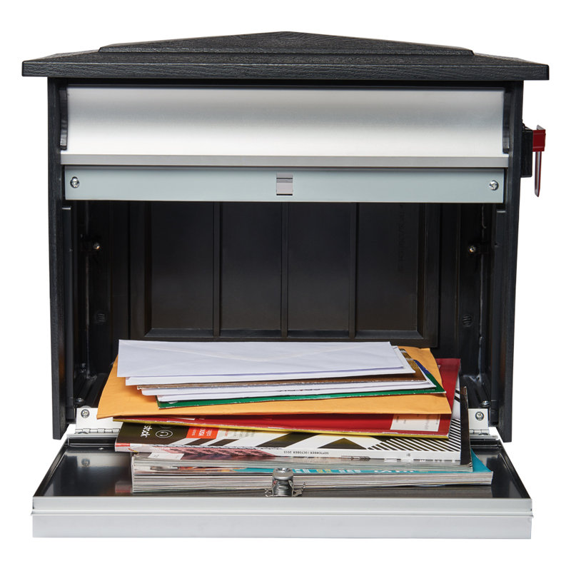 Mailsafe Locking Wall Mounted Mailbox, Black