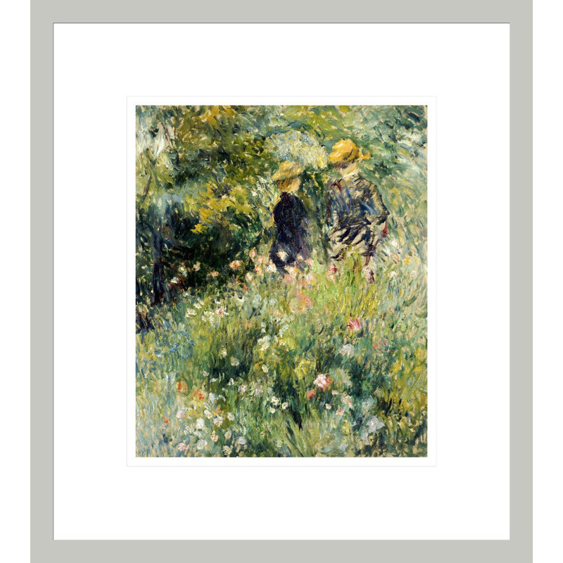«Conversation Dans Une Roseraie» par Pierre-Auguste Renoir, impression giclée sur cadre, 15,41 po H x 13,75 po L