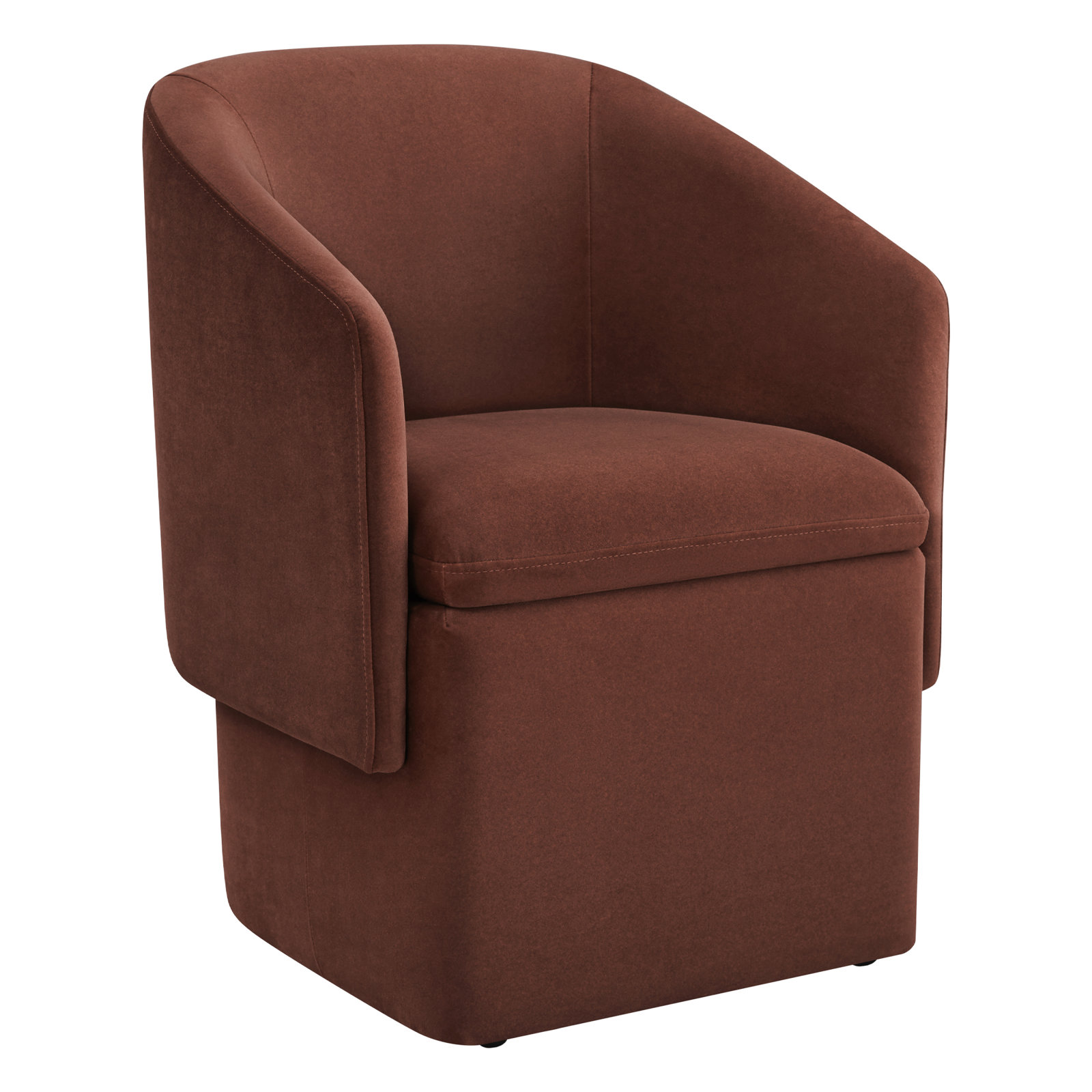 Temara Dining Armchair, Brick Polyester
