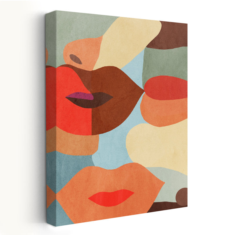 «Soft Spoken» - art transitionnel contemporain abstrait numérique, H 48 po x l 32 po