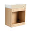 Meuble-lavabo de 20 po avec lavabo et tablette en céramique - porte d'armoire fonctionnelle à finition lisse-1277850088