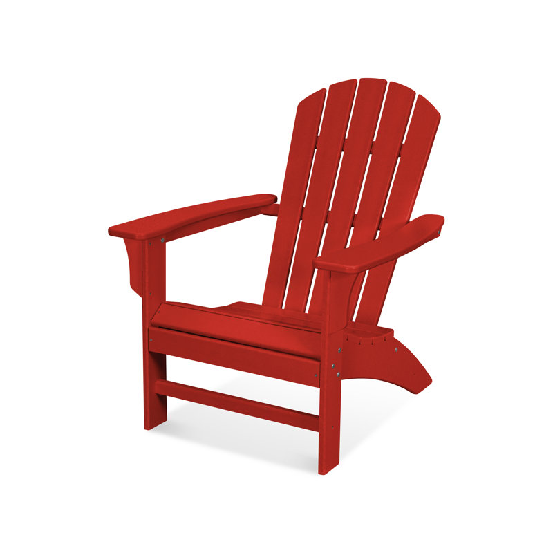 TREX Outdoors Yacht Club Adirondack Chair, Sunset Red