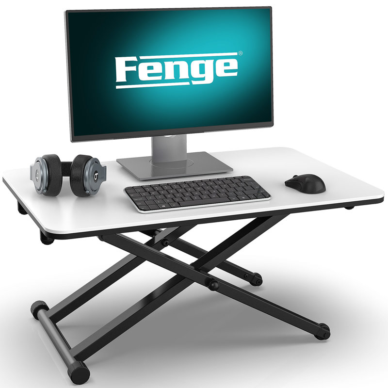 Bureau debout à hauteur ajustable, Blanc