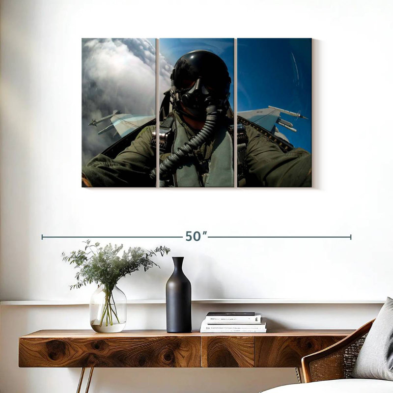 F16 Air Force Pilot, 24" H x 38" W