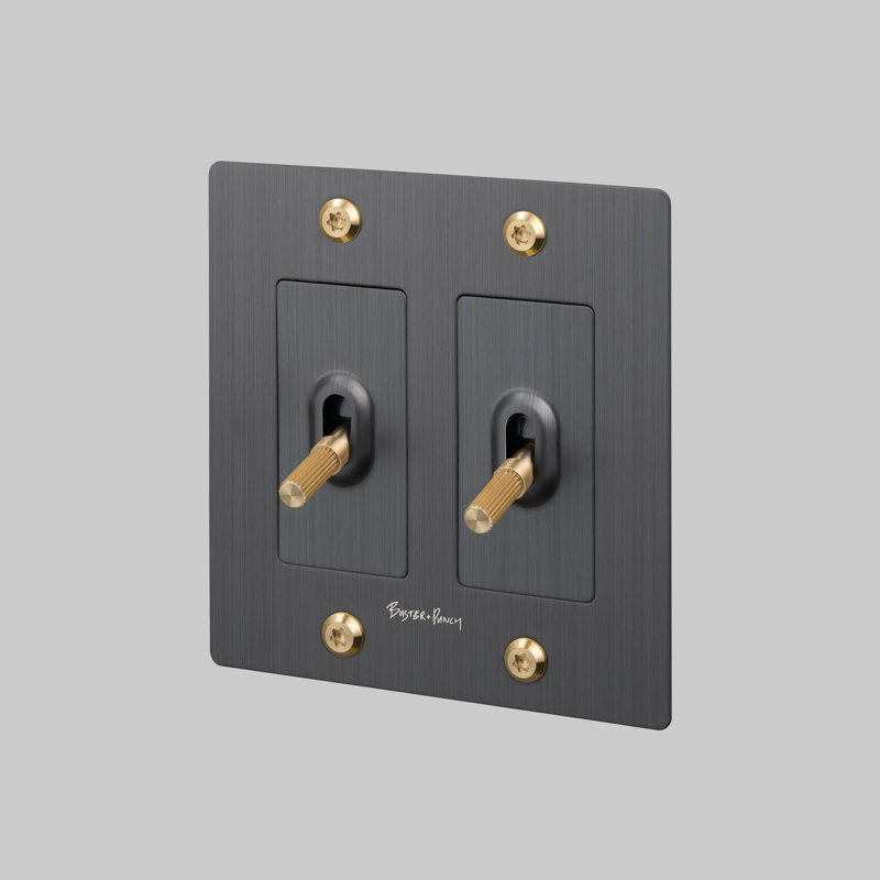 2G Buildings & Architecture 2 - Gang Combination Plate Standard Combination Wall Plate, Smoked Bronze