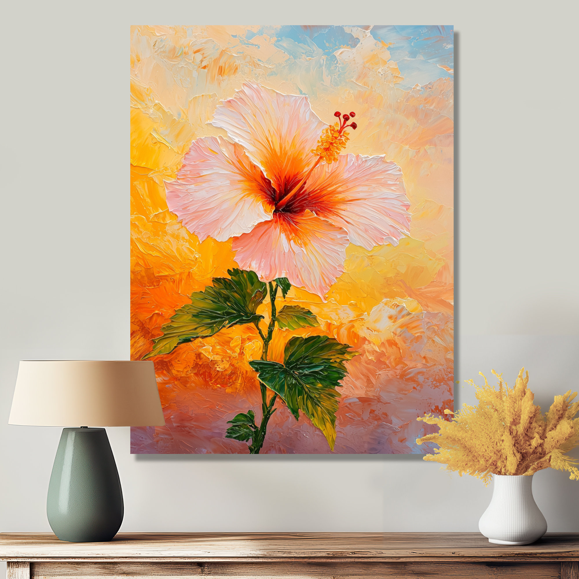 Red Barrel Studio® Flower Hibiscus In The Sunset II - Hibiscus Wall Art ...